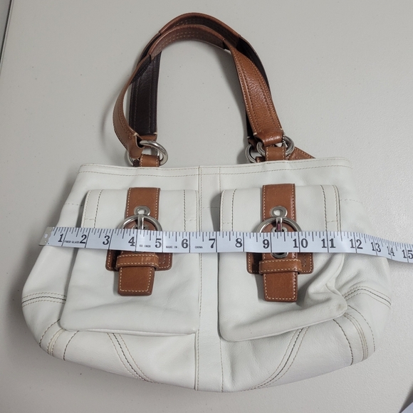 Coach Classic Soho Leather Double Pocket Satchel Shoulder Bag. - Picture 12 of 15